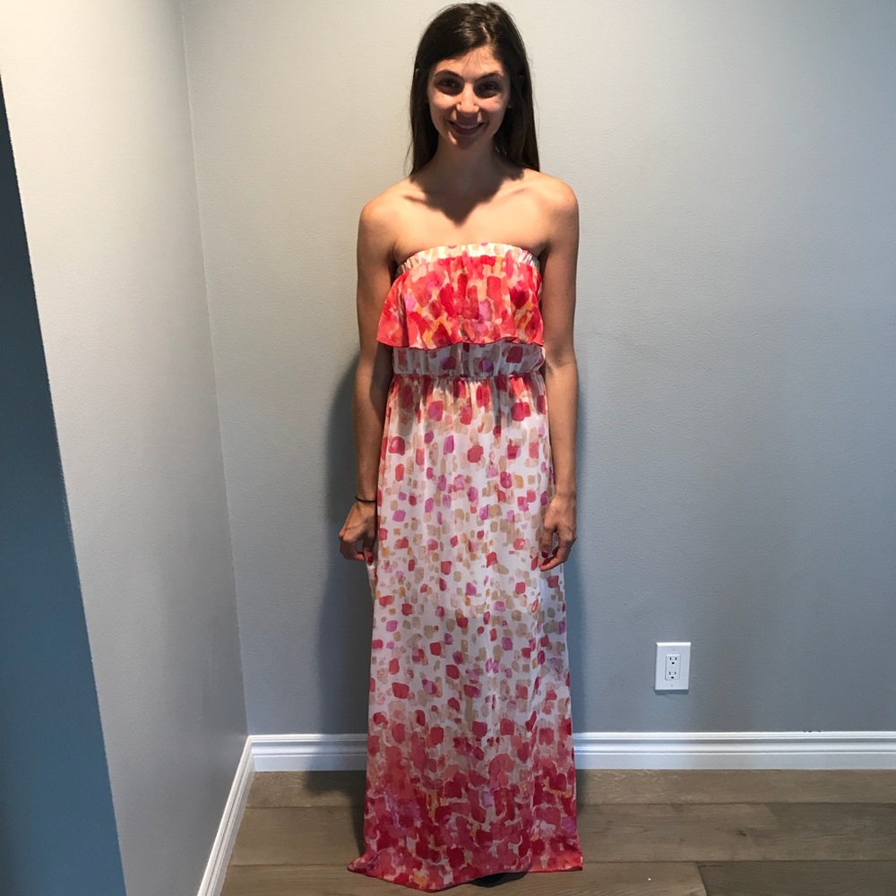 No Rest for Bridget Long Strapless Dress